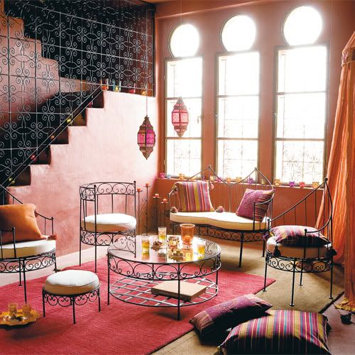 Labels Arabian Design Idea Moroccan Home Style Pink Livingroom