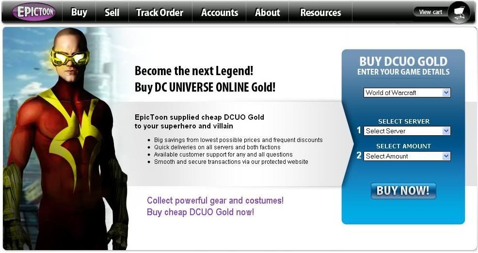 epictoon dc Universe Online gold