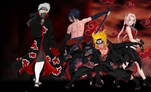 Team 7 Akatsuki Anime Full Hd Wallpaper