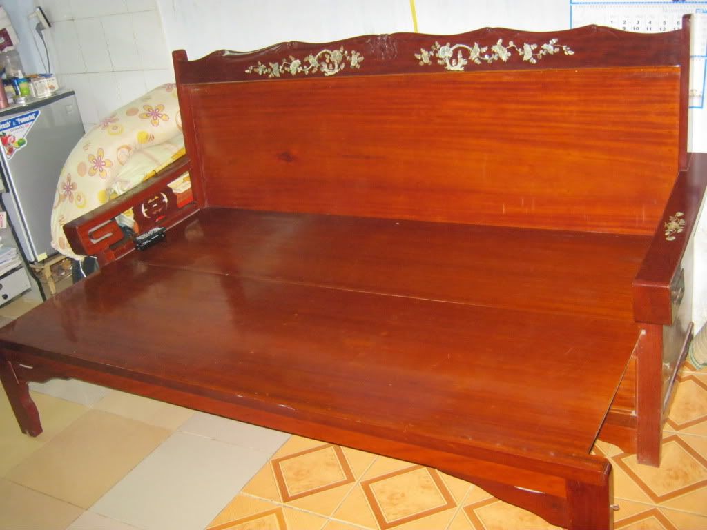 HCM - Thanh lý giường ghế đa năng gỗ xoan đào cực rẻ - Bình Thạnh