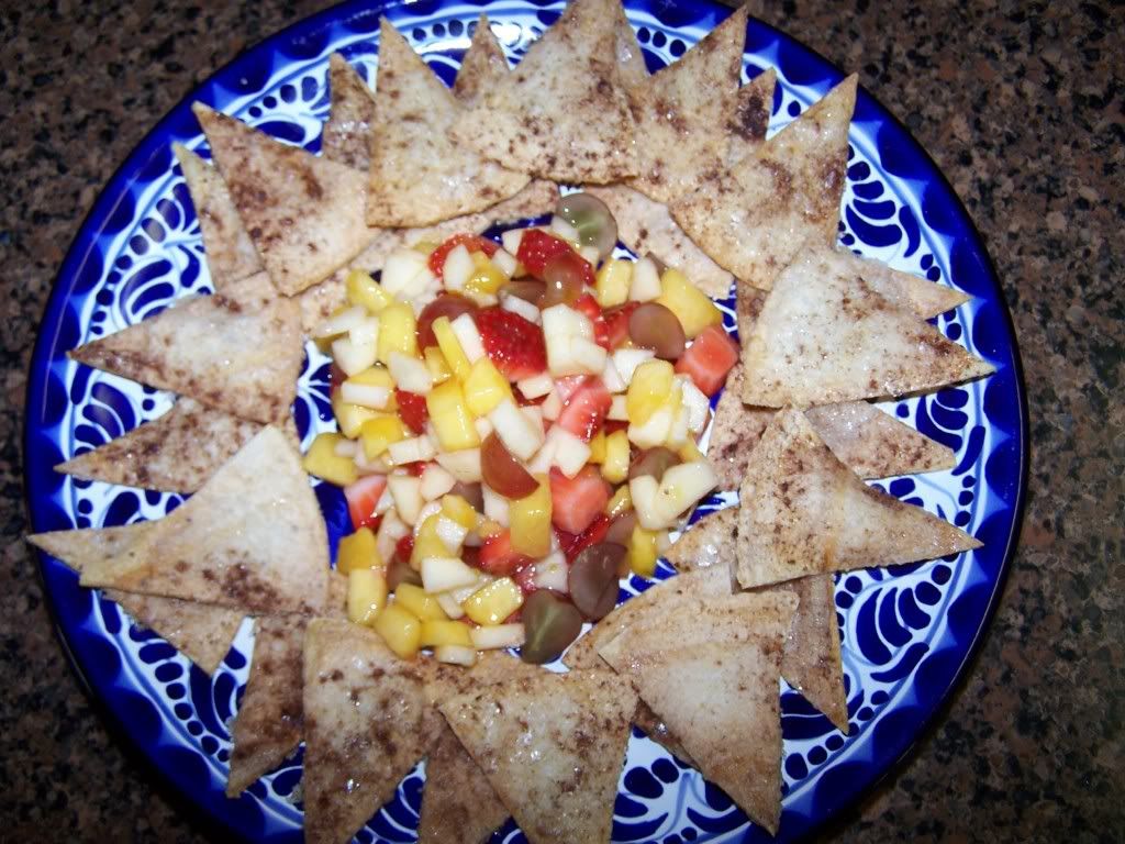 Cooking with the Littles Recipes Fruit Salsa and Cinnamon Sugar Pita