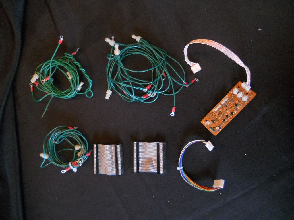 Donkey Kong Harnesses - PCB Ribbon Cable Set of 2 - $9. Green Ground Harnesses (3 Available) - $9 Each Interboard Power Connect - $5