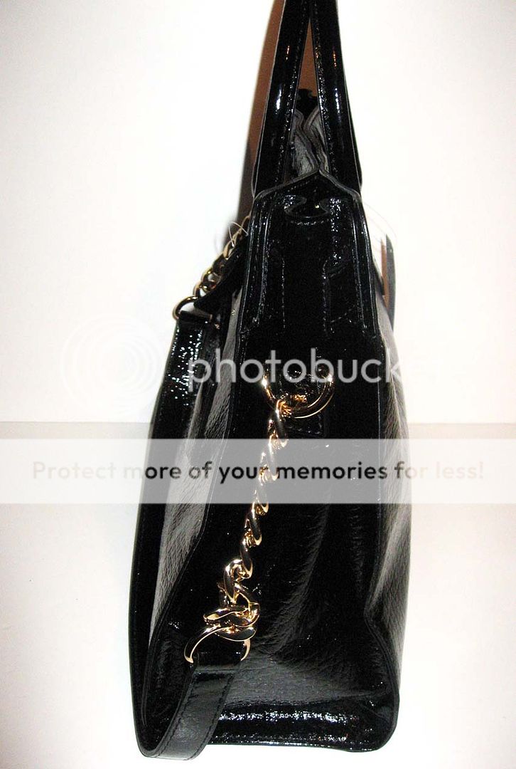 Michael Kors Hamilton Genuine Black Leather Large N s Tote Handbag New