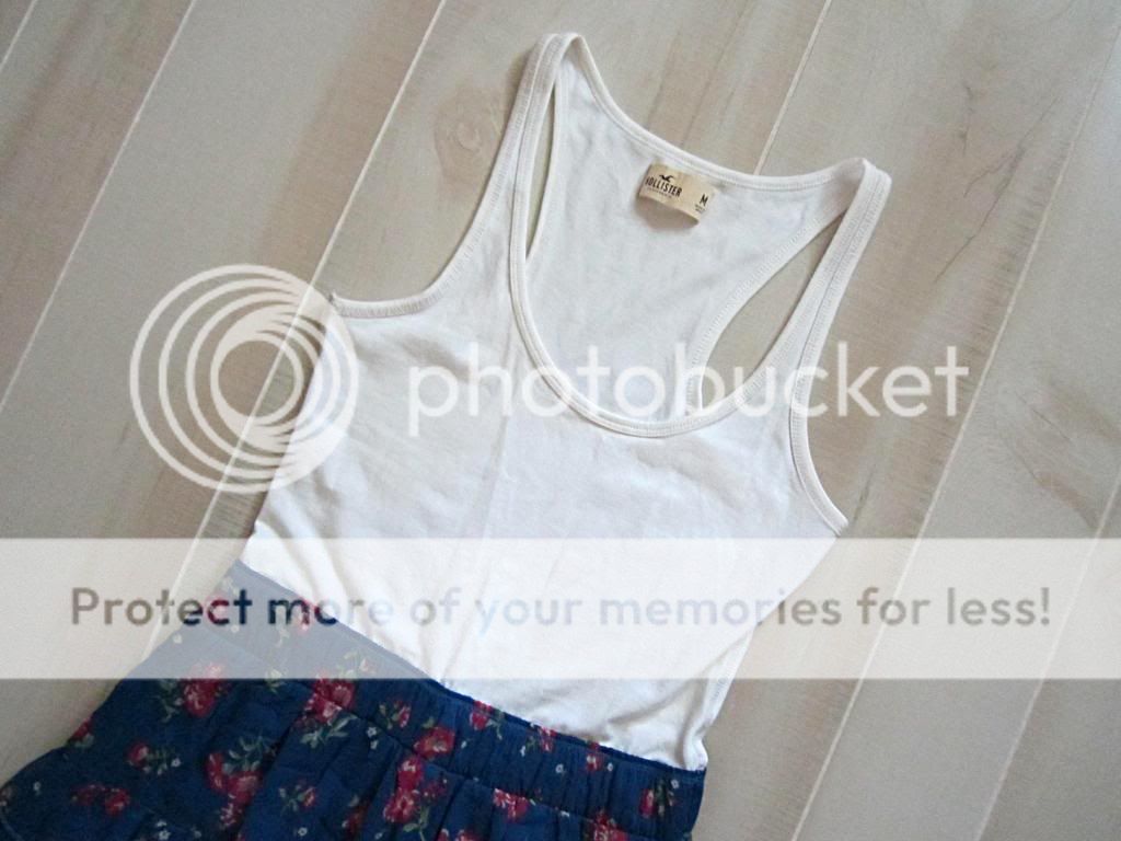 Hollister by Abercrombie Floral Logo Tank Dress Cute Summer Flirty XS M