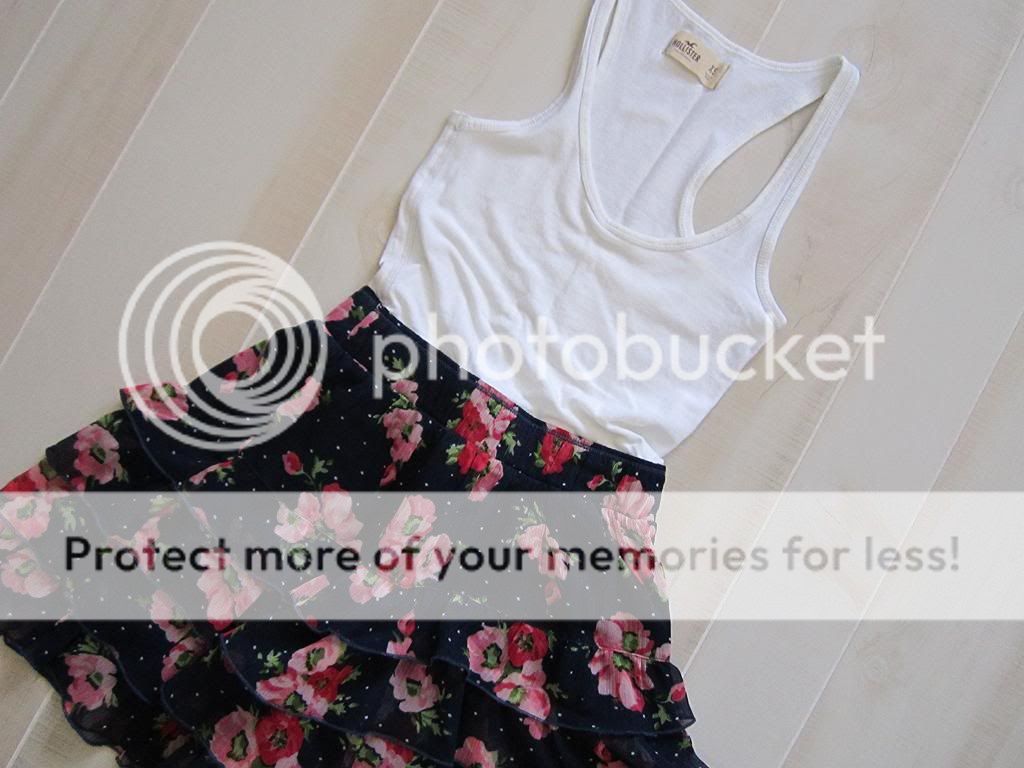 Hollister by Abercrombie Floral Logo Tank Dress Cute Summer Flirty XS M