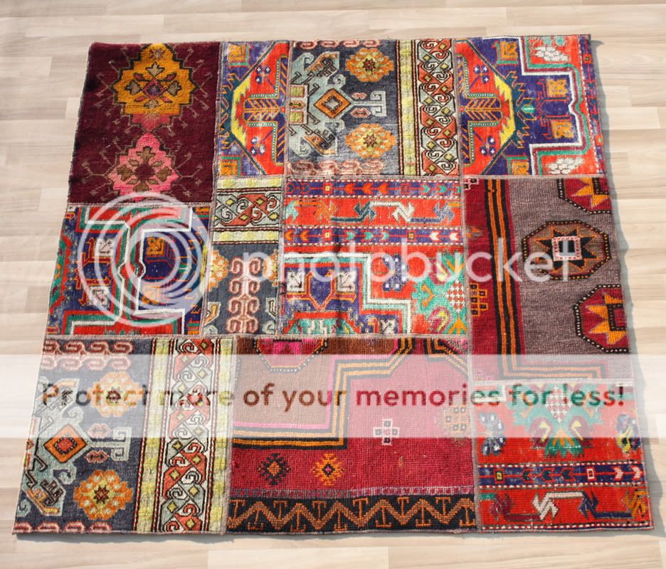 PATCHWORK MADE FROM SOME DIFFERENT CARPET RUG 410X48  