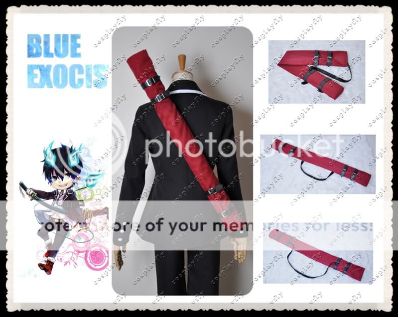 Ao no Blue Exorcist Rin Okumura Cosplay Costume+Prop  