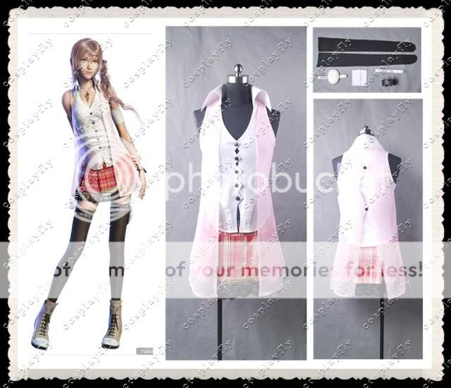 Final Fantasy XIII FF 13 Serah Farron Cosplay Costume  