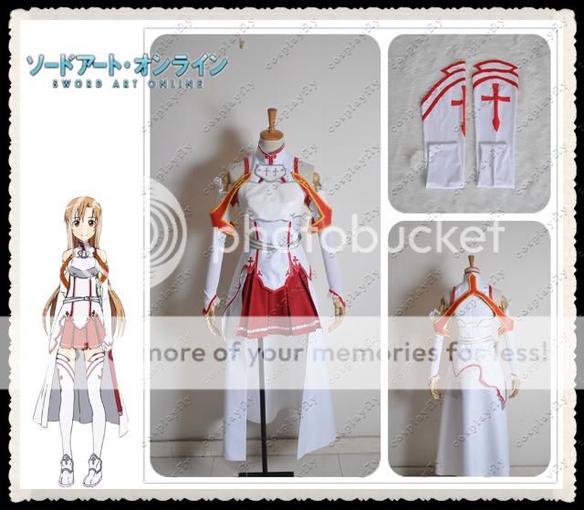 sword art online asuna yuuki cosplay costume w0089