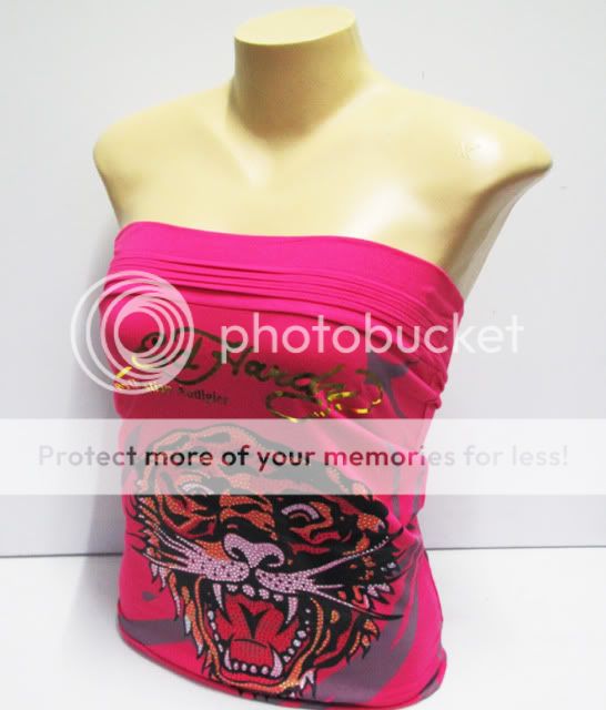 Pink t shirt women fashion sleeveless tank tops Tiger d.g. p269 size S 