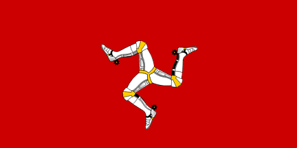 Флаг с тремя ногами на красном фоне