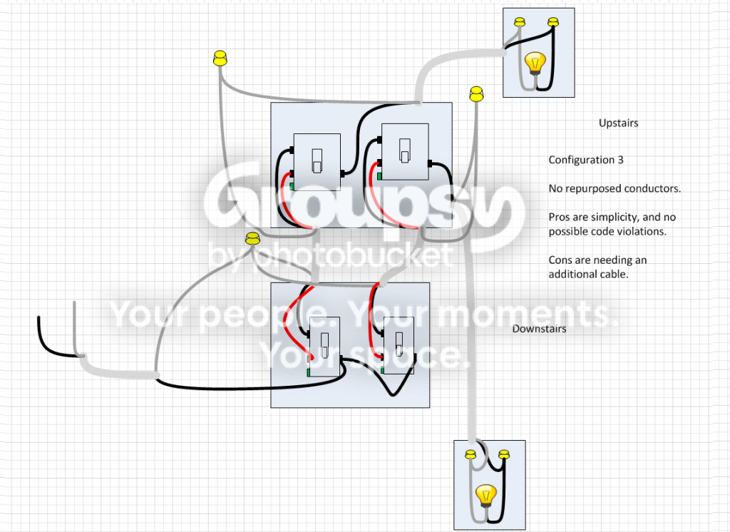 Light Switch Configuration 2 lights, 4 3-way switches | DIY Home Improvement Forum