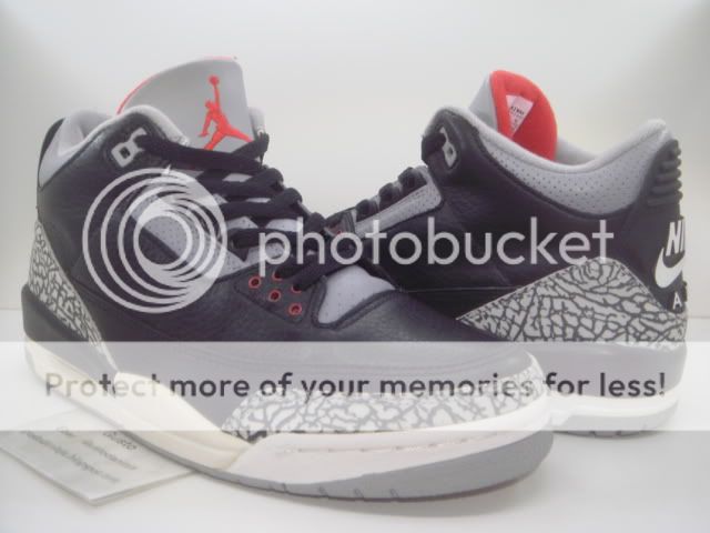 2001 DS Nike Air Jordan III 3 Retro Black Cement OG Original White IV 