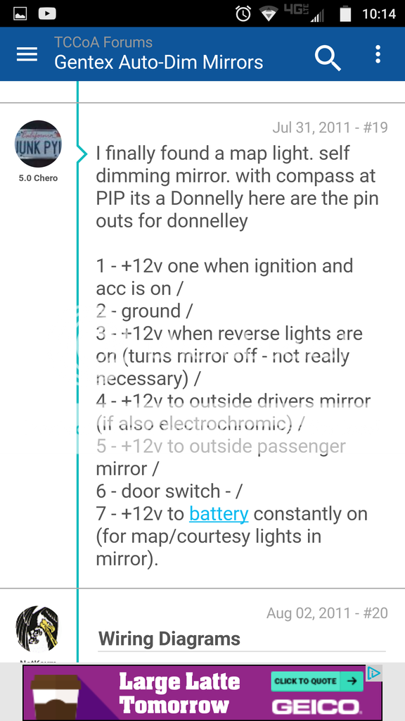 2006 Camry SE V6 Auto Dimming Mirror - Last Post -- posted image.